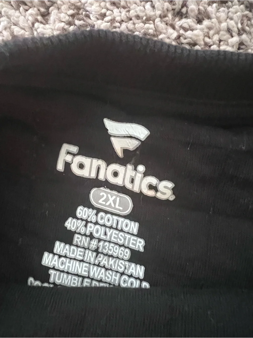 Fanatics Black Raiders Quilted Crewneck Sweatshirt
